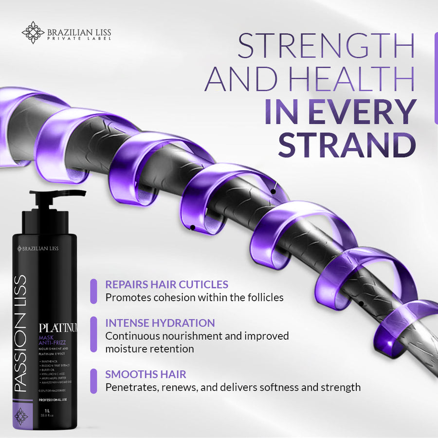 NEW Passion Liss Platinum Brazilian Keratin Treatment - 1L / 33.81